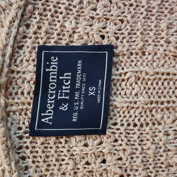 A&F XS Long knit sweater cardigan tan - Picture 2 of 8